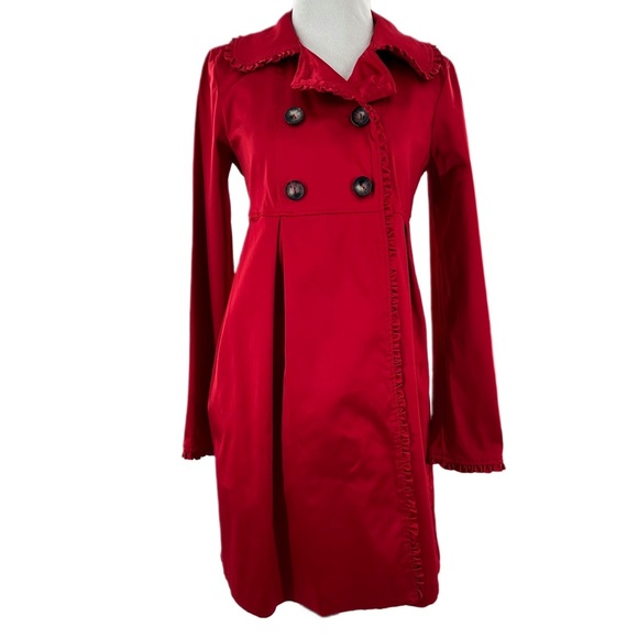 BCX juniors dress coat size S deep ruby red double breasted vintage 90s y2k - Picture 14 of 14